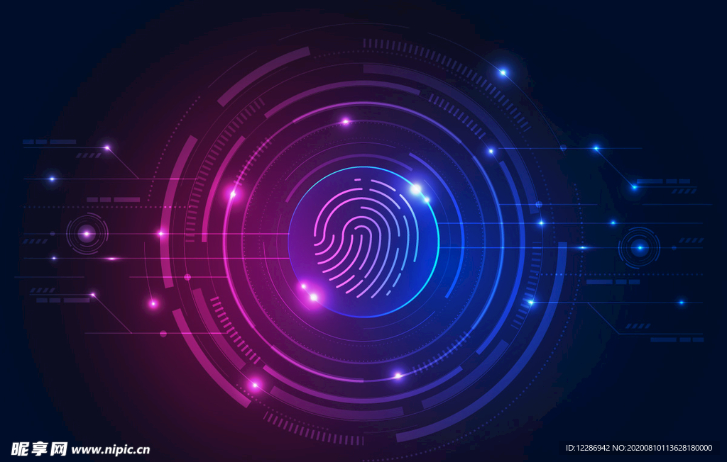 指纹识别科技背景