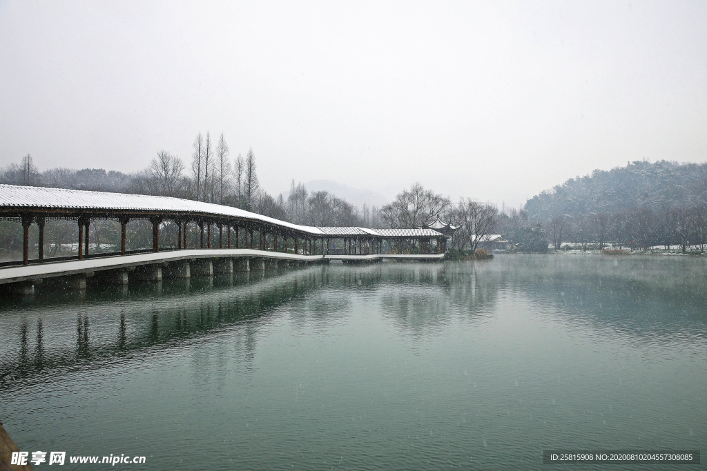 西湖雪景