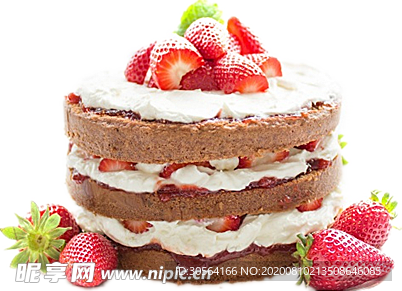 蛋糕美食食材草莓甜品海报素材