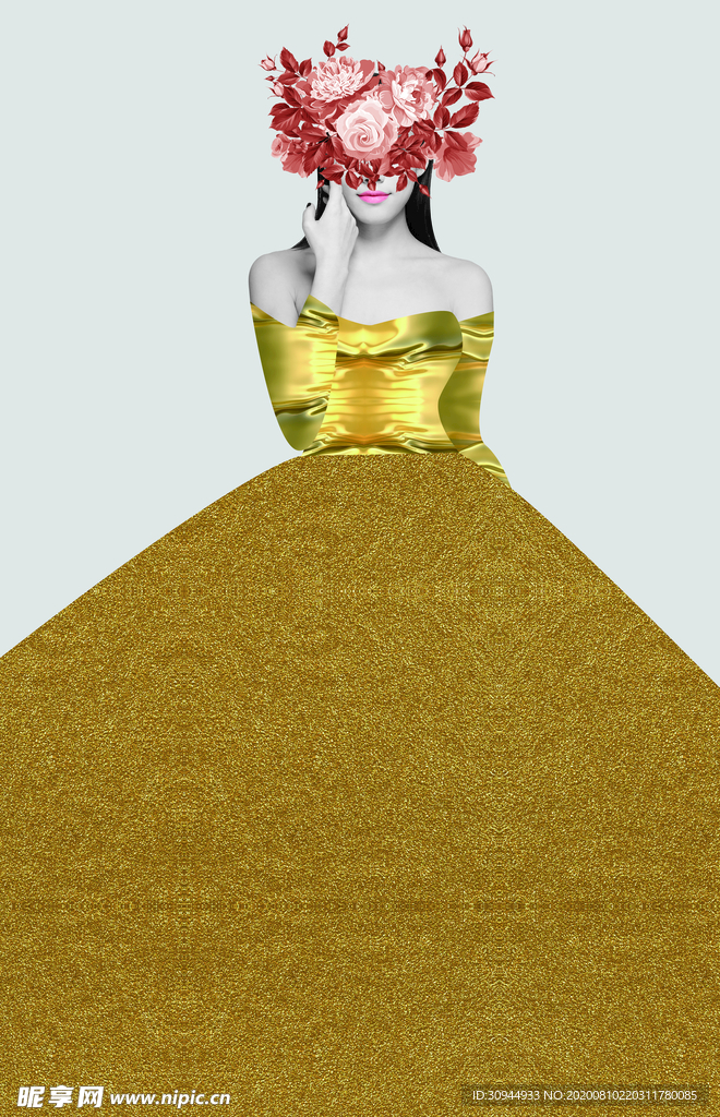 金泊人物装饰画