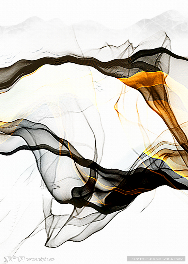 飘墨抽象装饰画