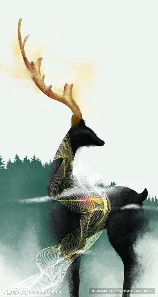 玄关抽象装饰画