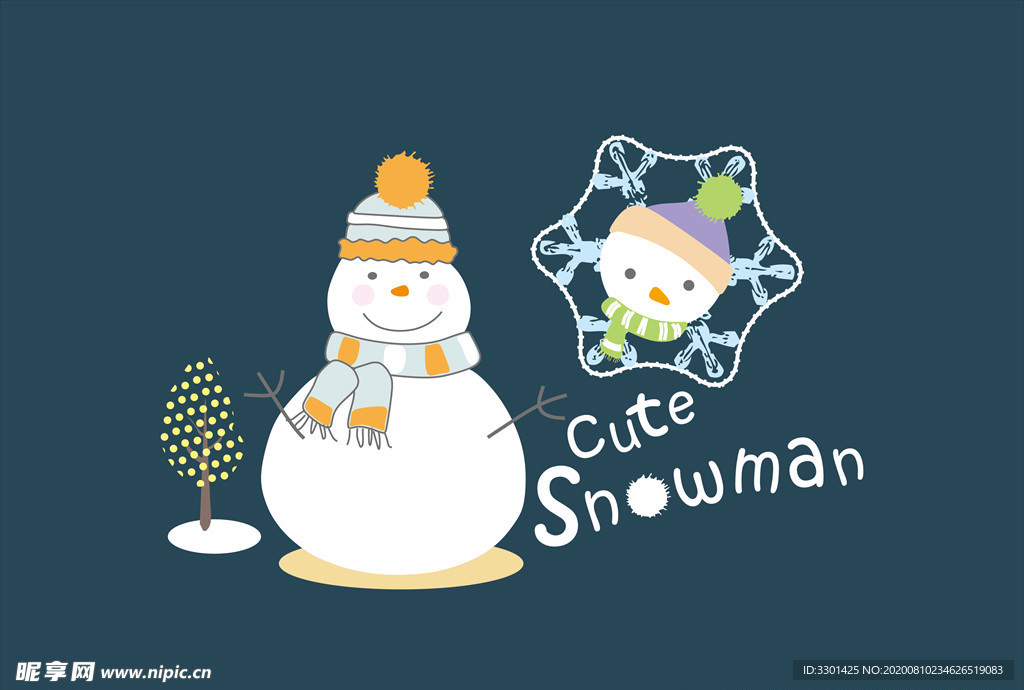 可爱卡通雪人