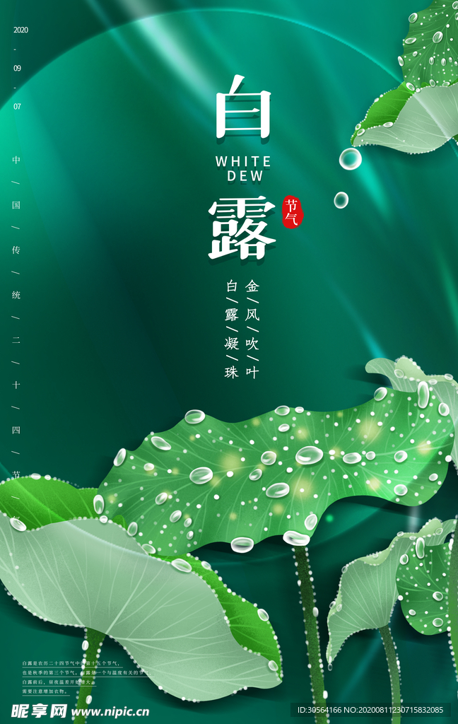 白露传统节日活动宣传海报素材