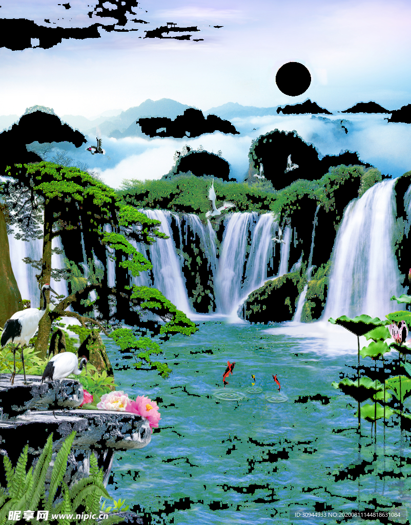 山水水墨装饰画