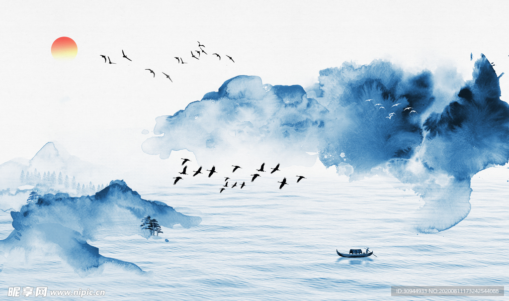 水墨山水装饰画