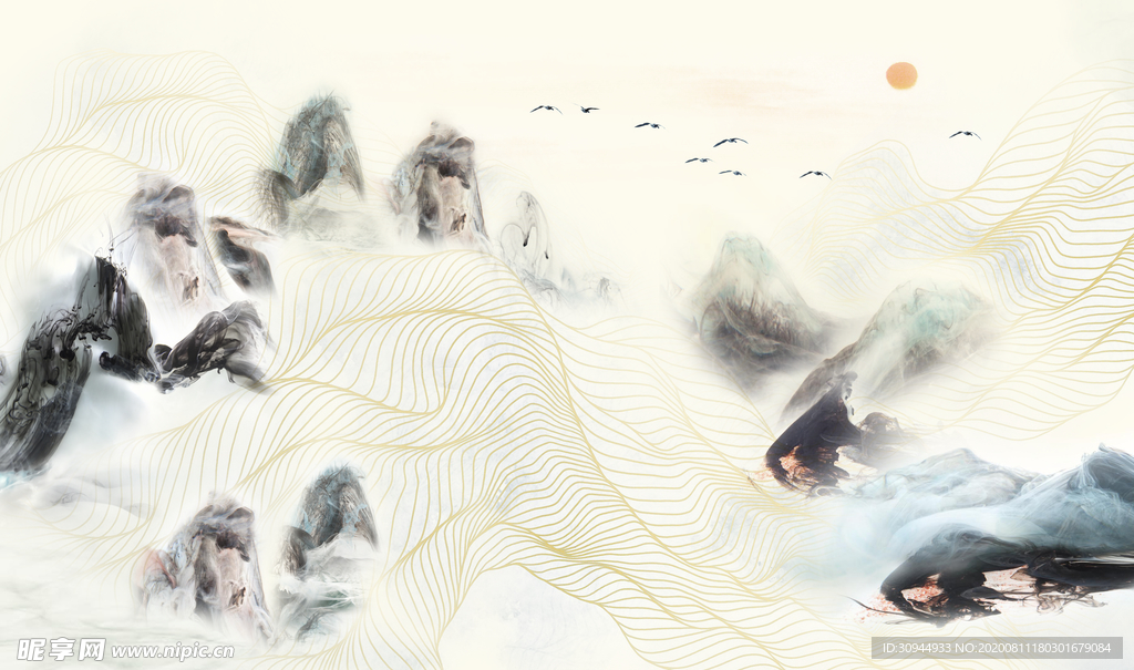 玄关抽象装饰画