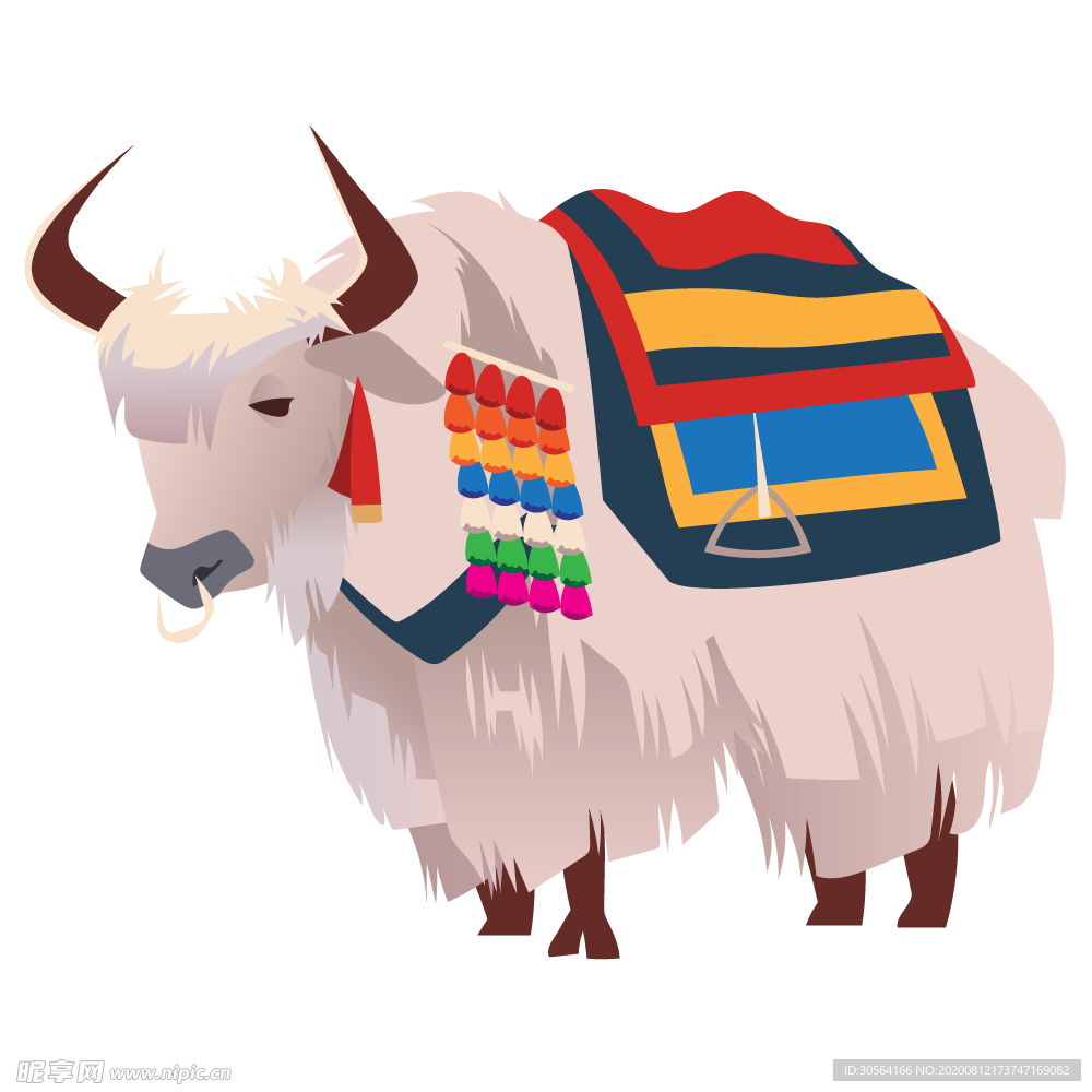 牤牛插画卡通合成海报素材