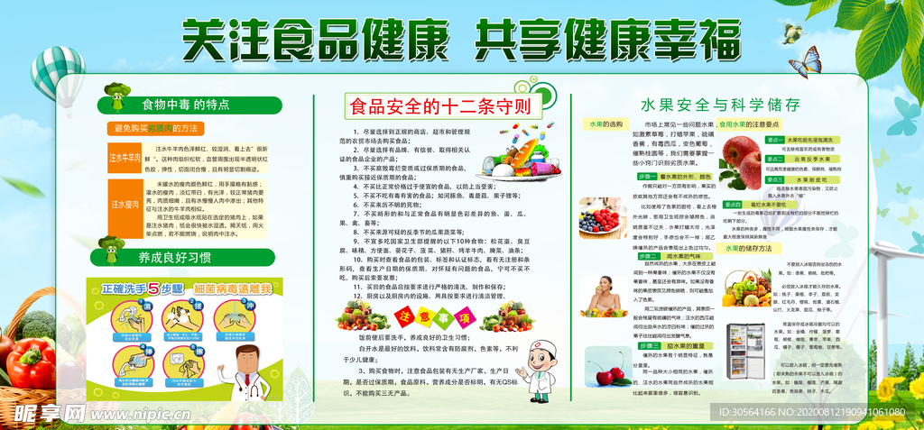 食品安全公益宣传展板素材