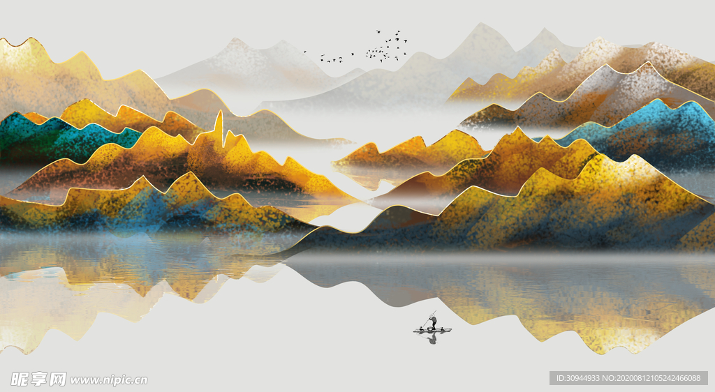 抽象山水装饰画