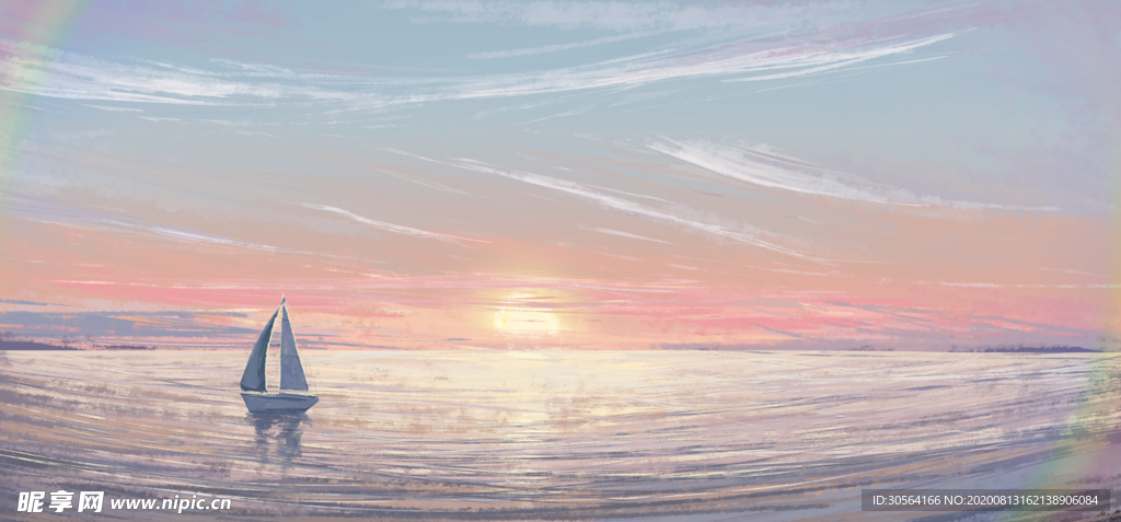 帆船梦幻海洋大海海报素材
