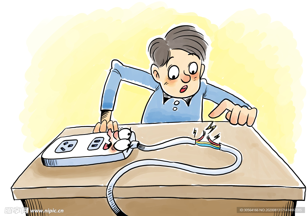 儿童安全用电宣传社会公益素材