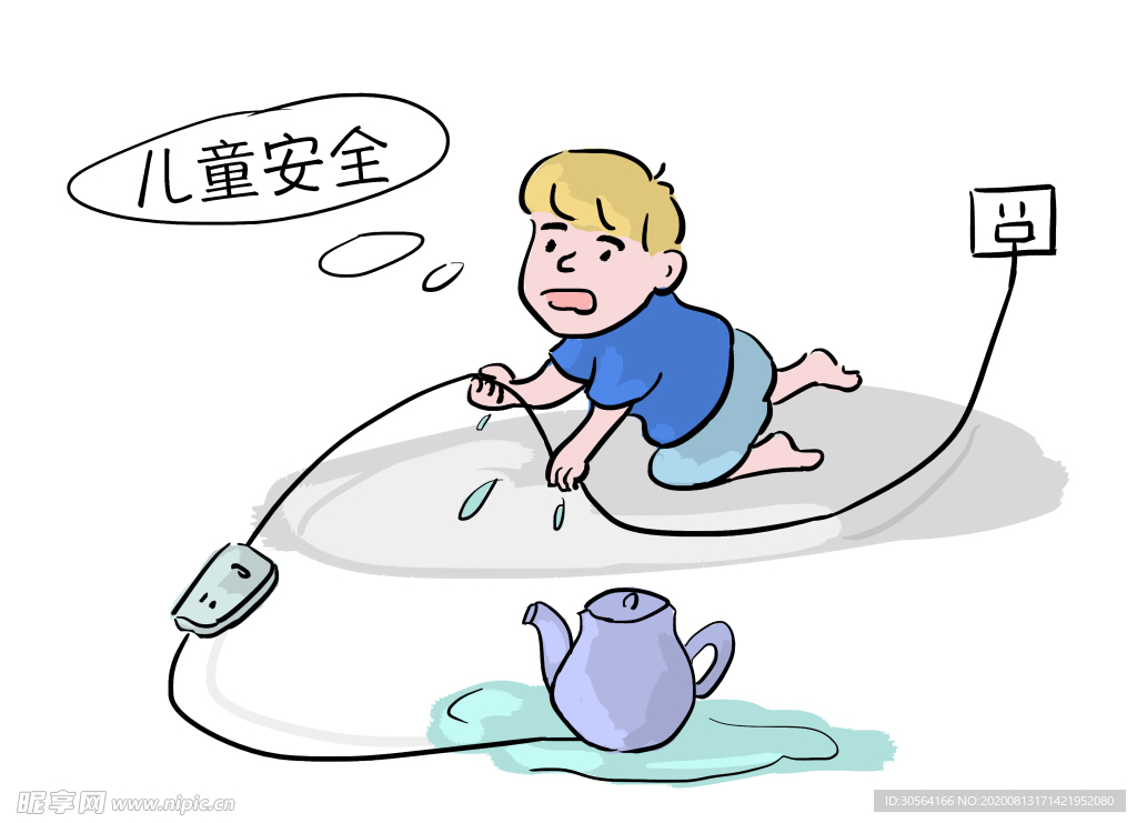 儿童安全用电危险社会公益素材