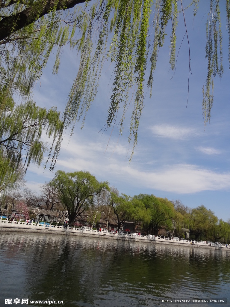 北京什刹海湖面