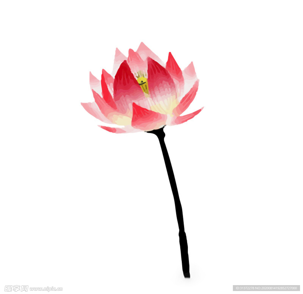 水墨风荷花图片