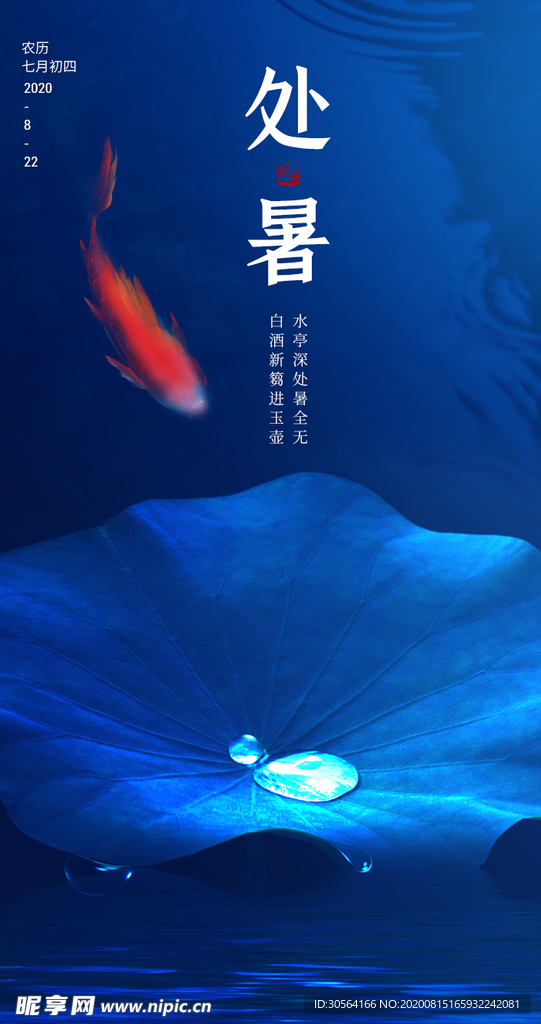 处暑节日传统活动促销宣传海报