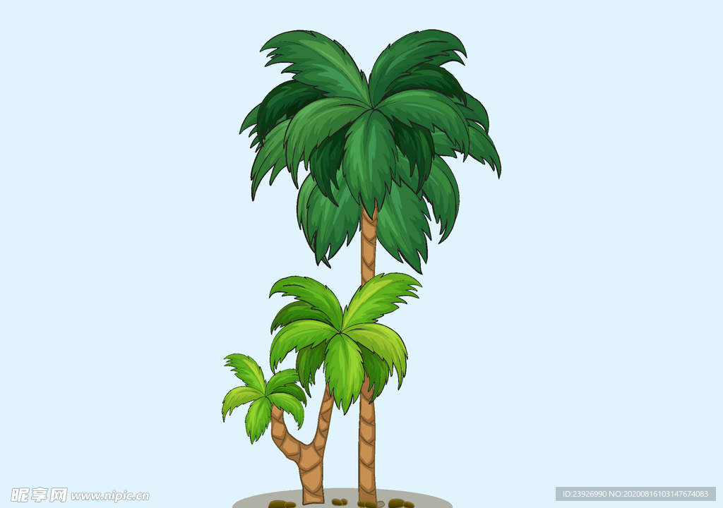 椰子树卡通