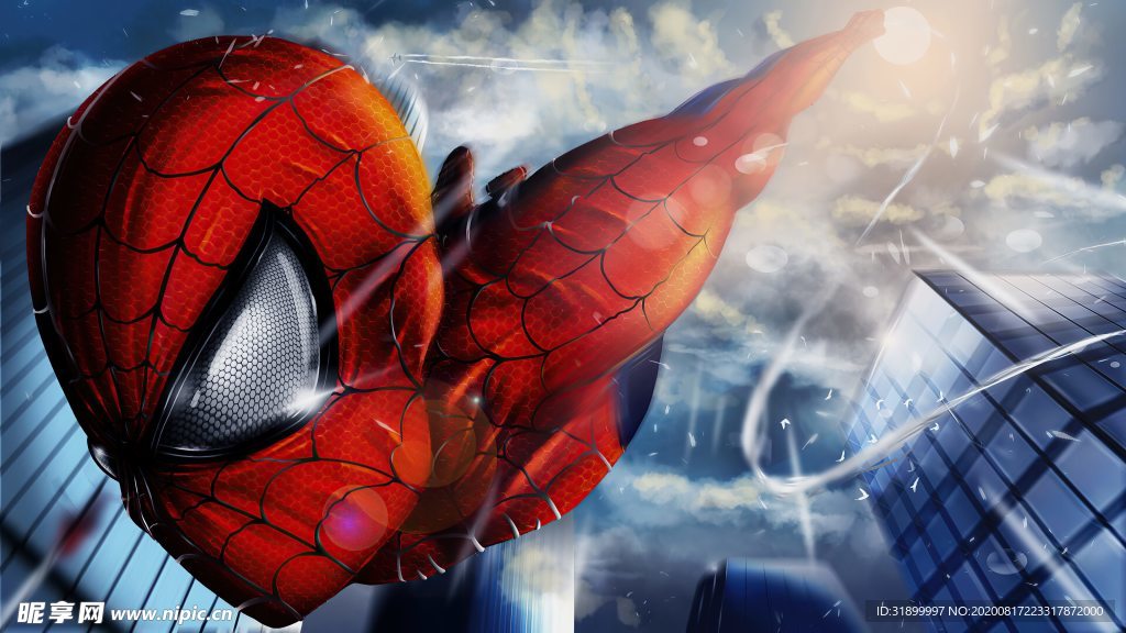 蜘蛛侠飞行动作图片