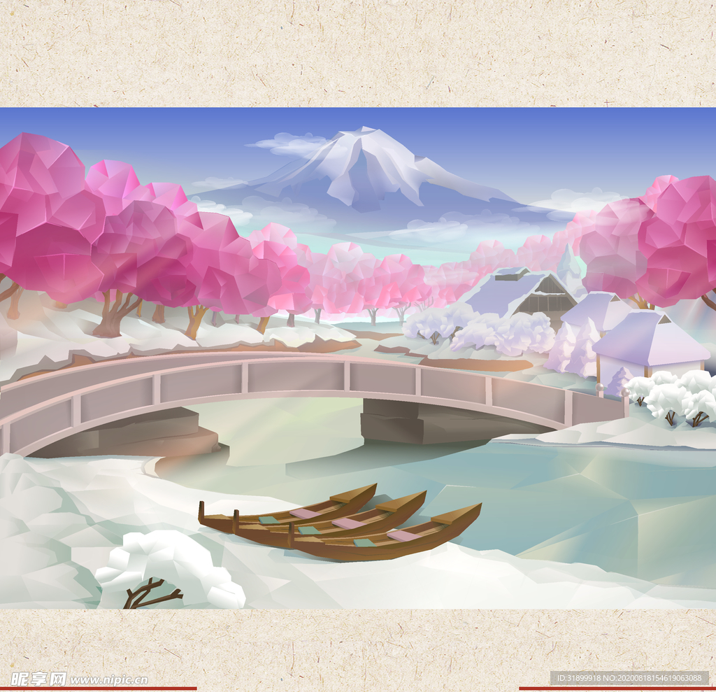 矢量景色 自然风光 手绘 插画