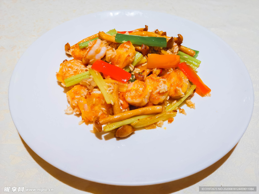 热菜 饭香大虾球