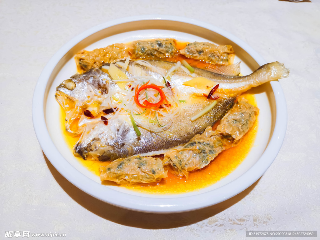 热菜 黄鱼鲞蒸包圆