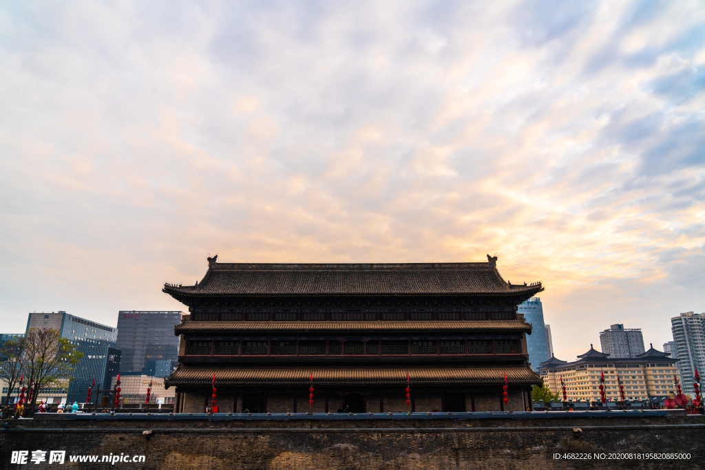 西安古城墙永宁门箭楼背面