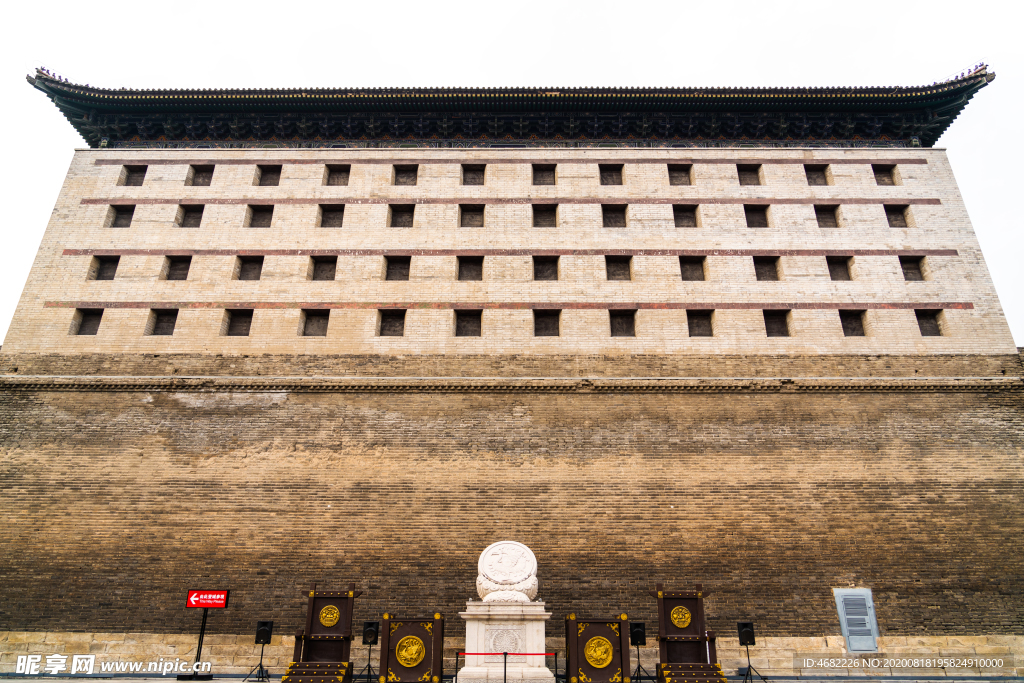 西安古城墙永宁门箭楼正面