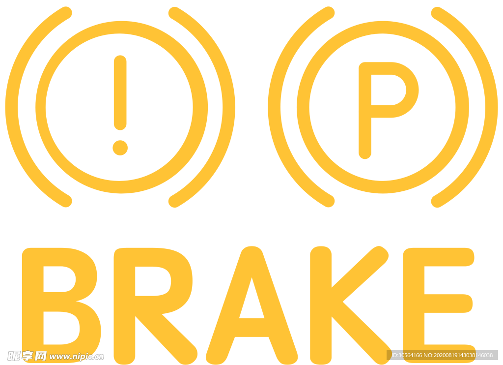 汽车安全标志标识图形图标素材