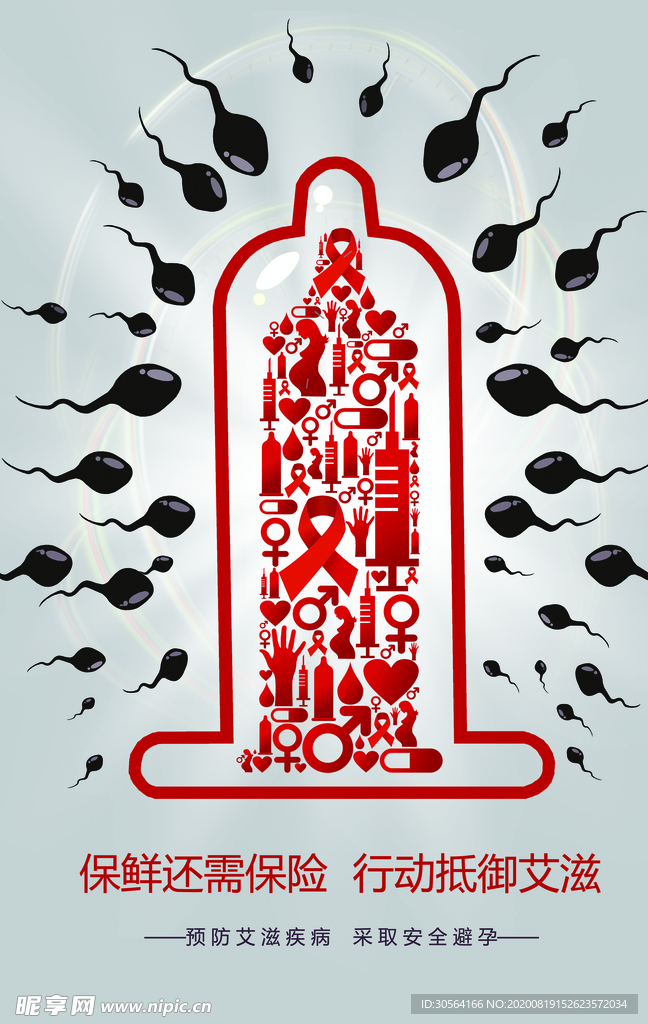 预防艾滋社会公益宣传海报