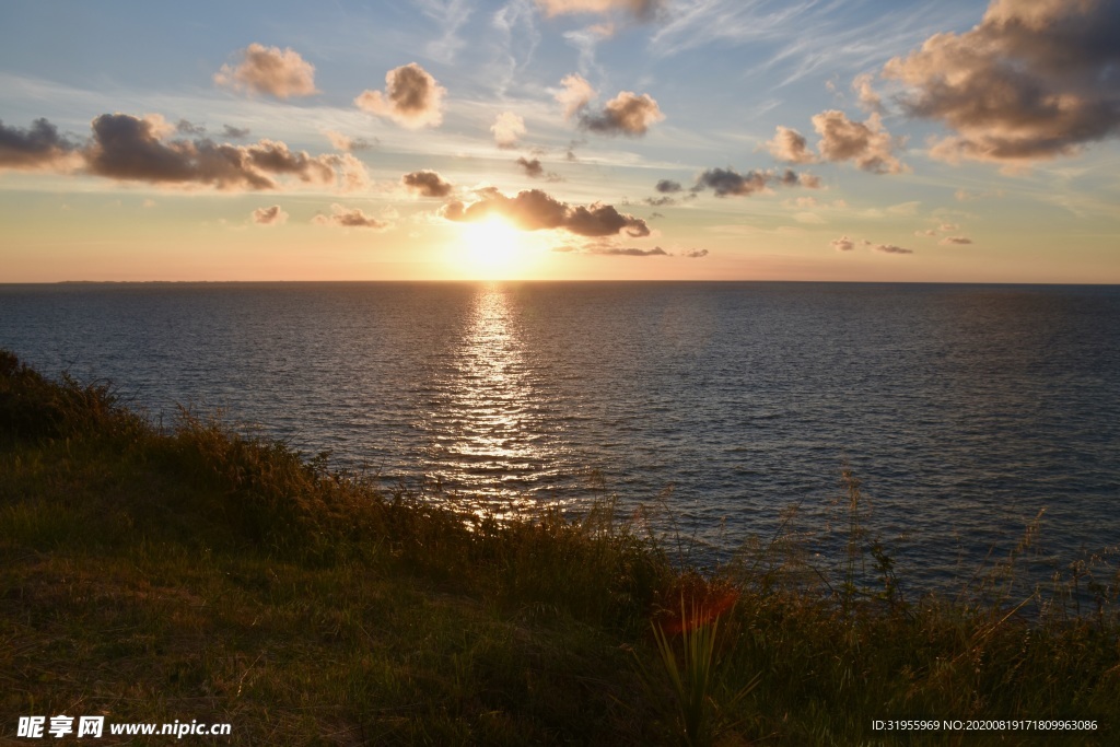 日落 大海