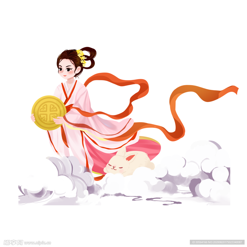 嫦娥人物国风合成海报素材