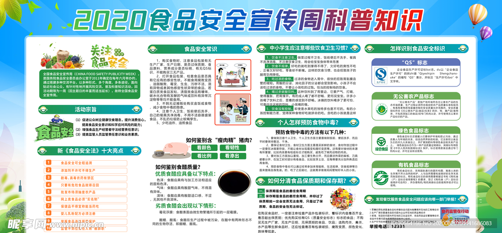食品安全公益宣传展板