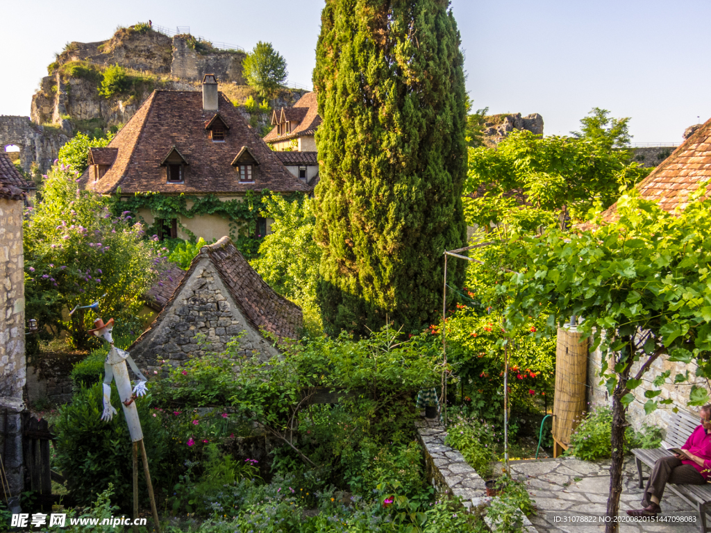 中世纪田园风景摄影图
