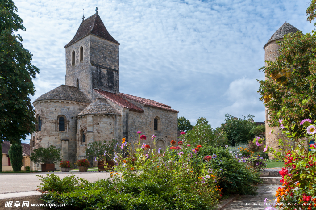 中世纪田园风景摄影图