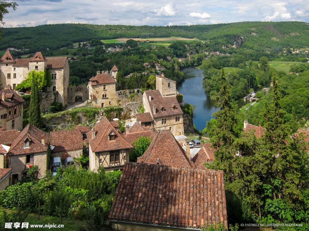 中世纪田园风景摄影图