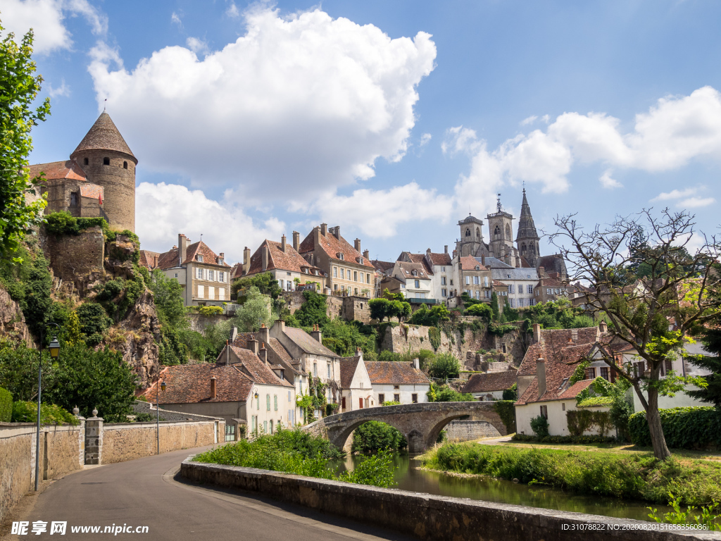 中世纪田园风景摄影图