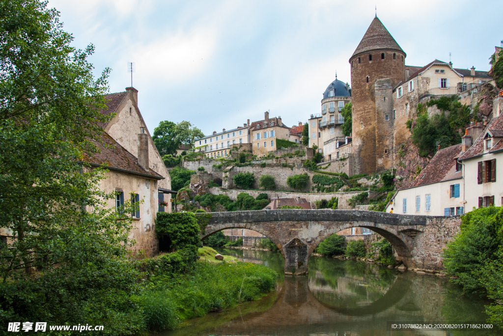 中世纪田园风景摄影图