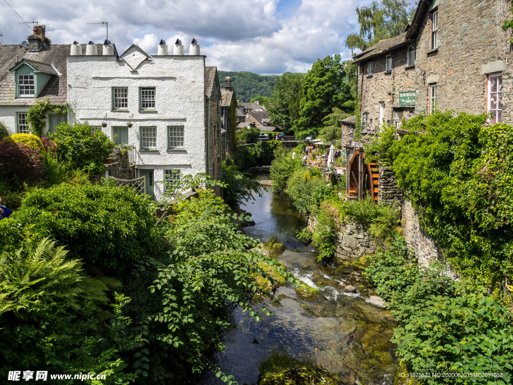 中世纪田园风景摄影图