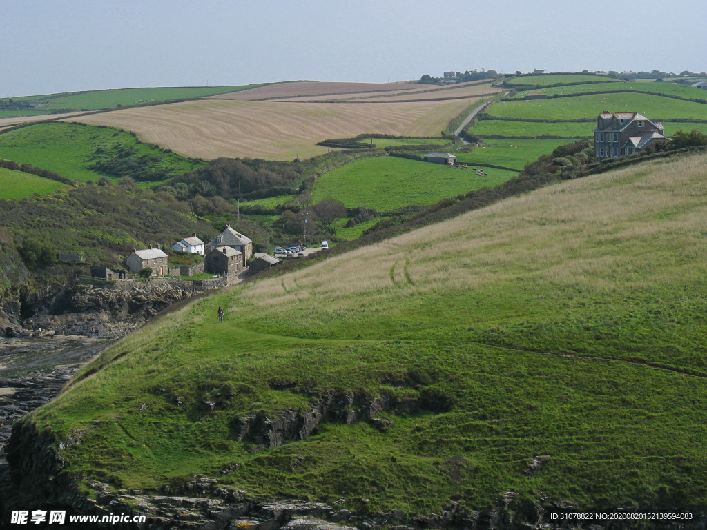 中世纪田园风景摄影图