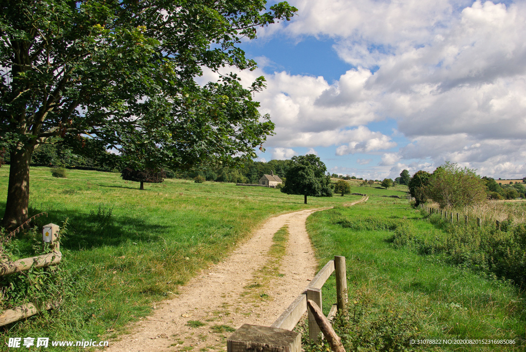 中世纪田园风景摄影图