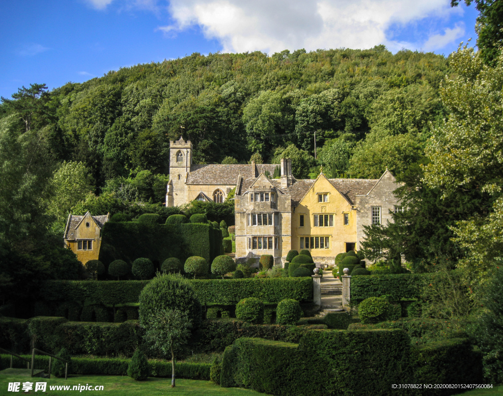 中世纪田园风景摄影图