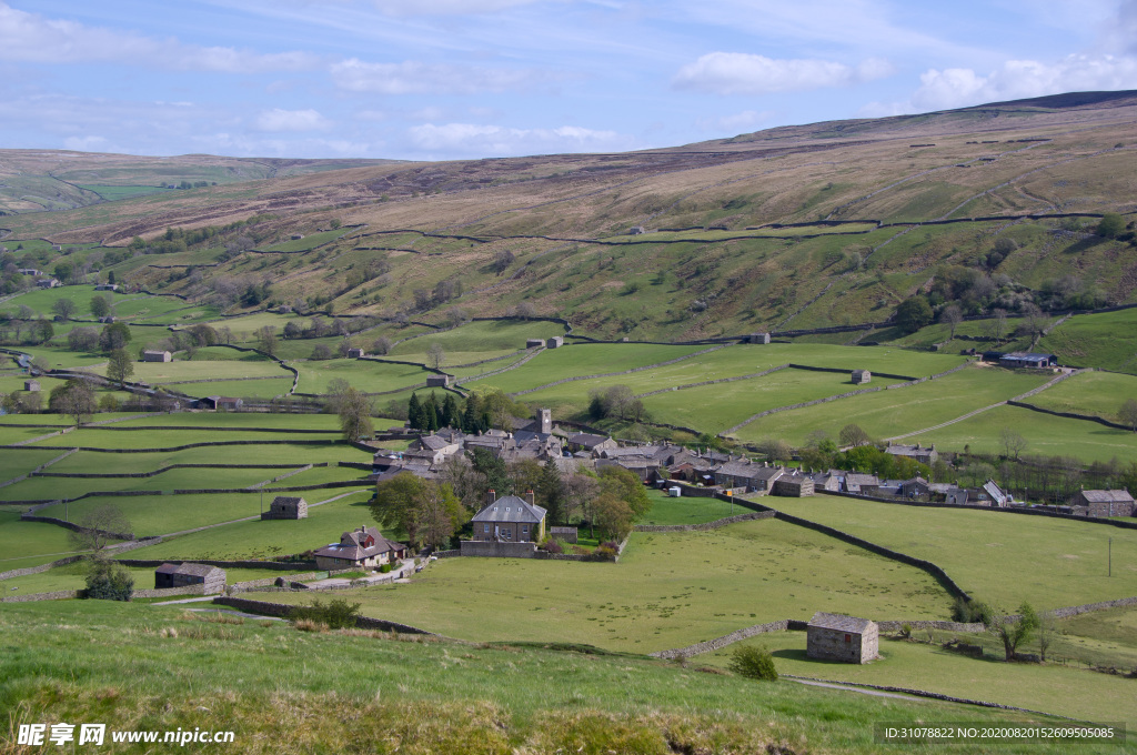 中世纪田园风景摄影图