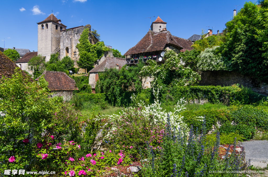 中世纪田园风景摄影图