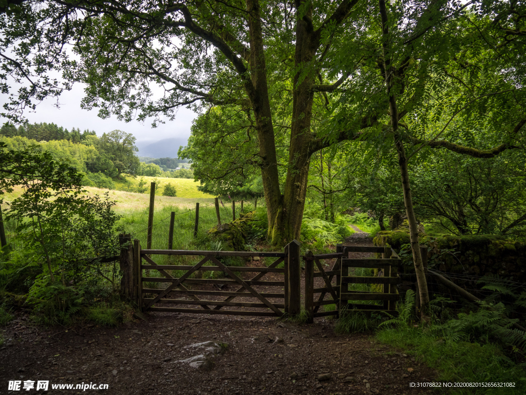 中世纪田园风景摄影图