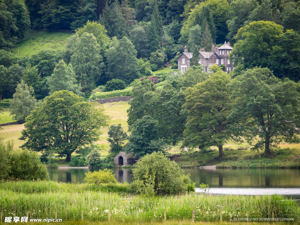 中世纪田园风景摄影图