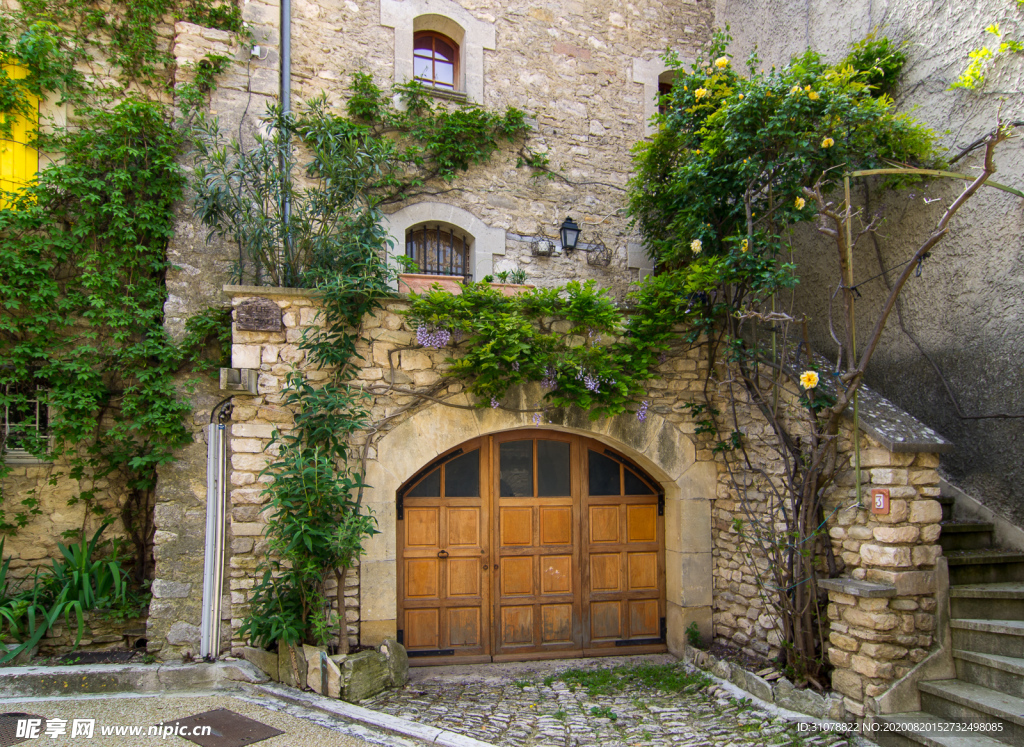 中世纪田园风景摄影图