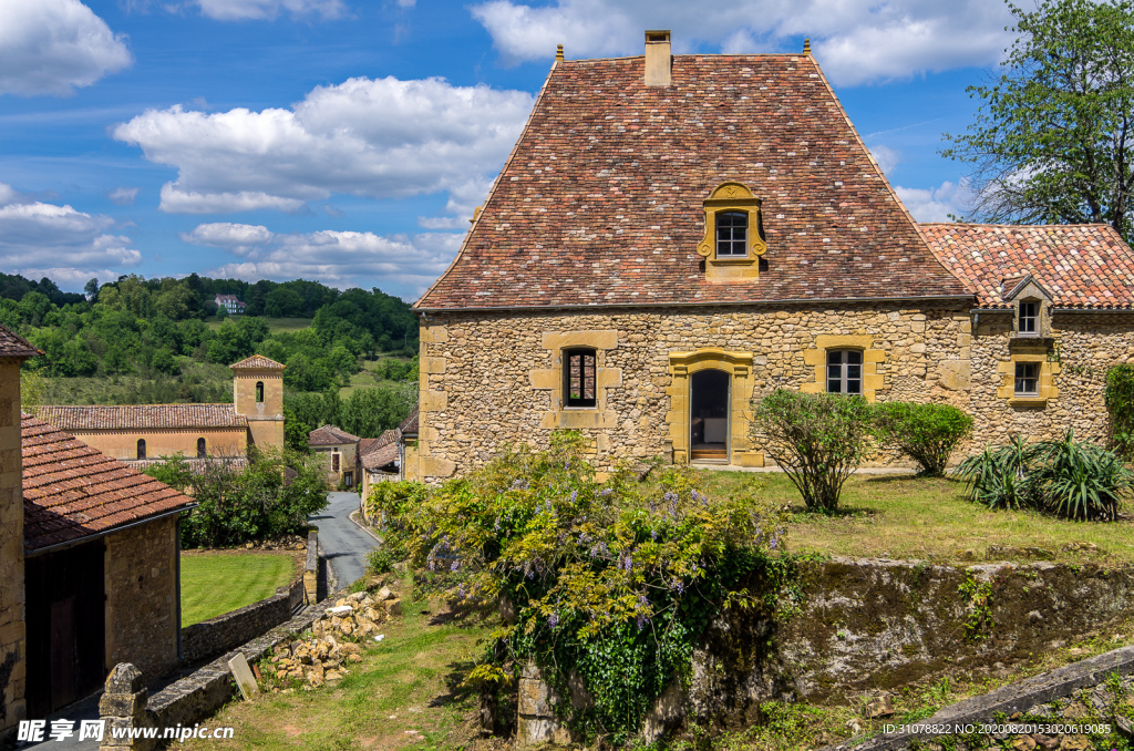 中世纪田园风景摄影图
