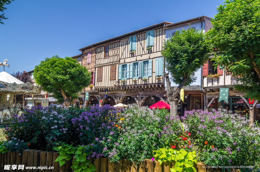 中世纪田园风景摄影图