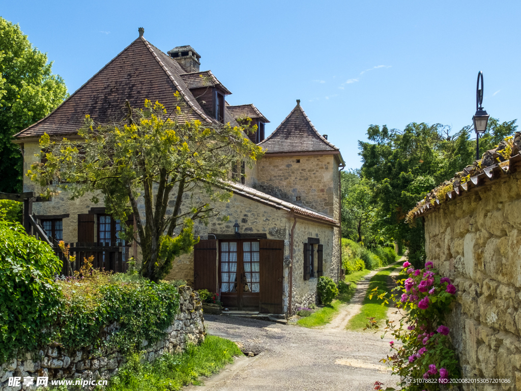 中世纪田园风景摄影图