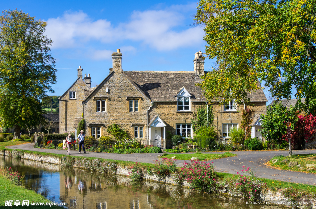中世纪田园风景摄影图